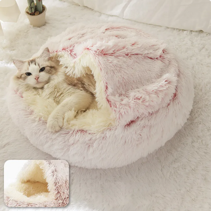 Cama para Mascotas en Forma de Concha de Peluche