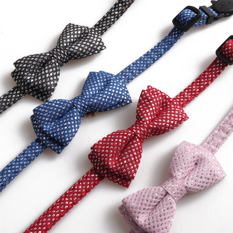Collar Brillante con Lazo para Mascotas